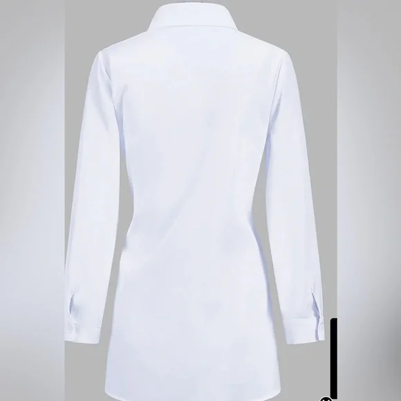 NWT COMMENSE WHITE FRONT TIE BLOUSE - Picture 3 of 5